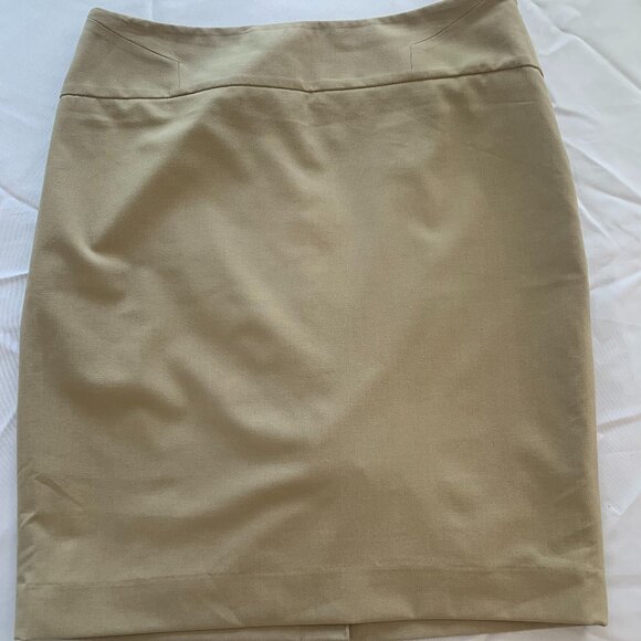 The Limited Collection Beige Pencil Knee Length Skirt Size 8 - Picture 1 of 6